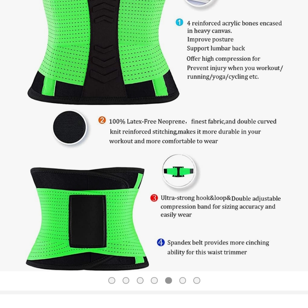 Waist Trainer m with lumbar back support